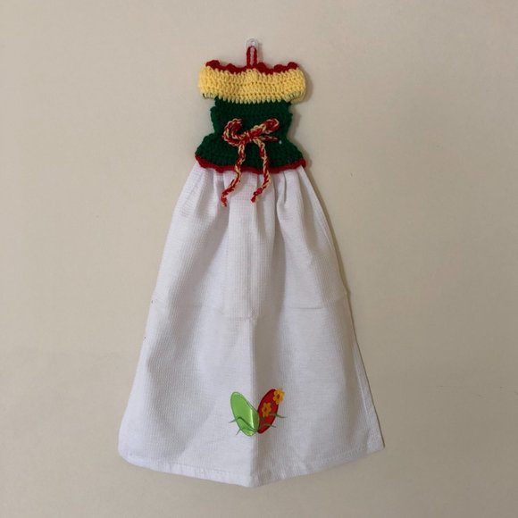 Crochet dress hand towel, Easter theme dish towel - Picture 10 of 10
